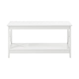 NNEED Coffee Table Storage Rack 2-Tier White