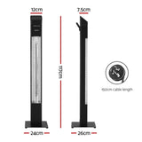 NNEDSZ Radiant Tower Heater Electric Portable Remote Control 2000W Heating