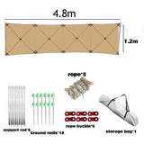NNEOBA Camping Windscreen Tent Folding Windproof Shield (Khaki)