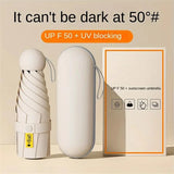 NNEOBA Portable Capsule Umbrella Compact Cream White