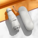 NNEOBA Portable Capsule Umbrella Compact Cream White