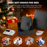 NNEOBA Slim Leather RFID Blocking Wallet with Coin Pocket