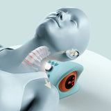 NNEOBA Portable Cervical Massager Neck & Head Traction Pillow Blue