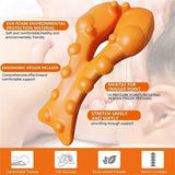 NNEOBA Cervical Traction Neck Stretcher Acupressure Massager Orange