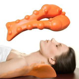 NNEOBA Cervical Traction Neck Stretcher Acupressure Massager Orange