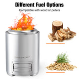 NNEOBA Portable Outdoor Steel Camping Firewood Stove