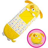 NNEOBA Kids Cartoon Plush Sleeping Bag Pillow Set (Yellow)