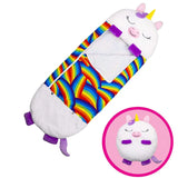NNEOBA Kids Cartoon Plush Sleeping Bag Pillow Set (White)