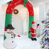 NNEOBA 2.4M Christmas 2024 Inflatable Arch with LED Lights