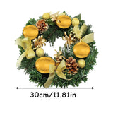 NNEOBA Christmas Candle Ring Wreath