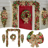NNEOBA Christmas Vine Ring Wreath Door Garland Decoration