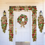 NNEOBA Christmas Vine Ring Wreath Door Garland Decoration