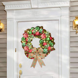NNEOBA Christmas Vine Wreath with Red Bowknot and Bells