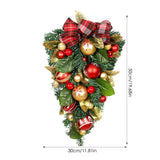 NNEOBA Christmas Door Wreath Upside Down Gold Teardrop Garland