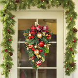 NNEOBA Christmas Door Wreath Upside Down Gold Teardrop Garland