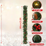 NNEOBA LED Pine Cone Christmas Garland Decoration