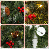 NNEOBA LED Pine Cone Christmas Garland Decoration