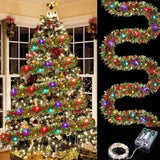 NNEOBA Christmas LED Tinsel Garland with Lights