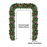 NNEOBA Luxury Christmas Pine Garland with Berries & Cones