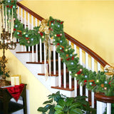 NNEOBA Christmas Garland with Pinecones & Red Berries - 2.7m