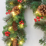 NNEOBA Christmas Garlands with Pinecones and Red Berries