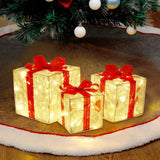 NNEOBA Christmas Glowing Gift Box Decoration Ornament