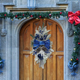 NNEOBA Christmas Wreath Rustic Double Pinecone Decor