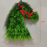 NNEOBA Christmas Horsehead Pine Needle Garland Decoration