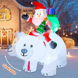 NNEOBA Christmas Inflatable Decoration Toy with Built-in LED Lights