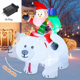 NNEOBA Christmas Inflatable Decoration Toy with Built-in LED Lights