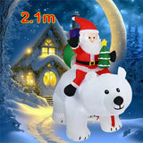 NNEOBA Christmas Inflatable Decoration Toy with Built-in LED Lights