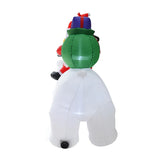 NNEOBA Christmas Inflatable Santa Claus Riding Polar Bear with Shaking Head