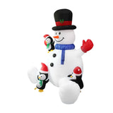 NNEOBA Christmas Inflatable Snowman with Cute Penguins