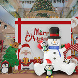 NNEOBA Christmas Inflatable Snowman with Cute Penguins