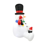 NNEOBA Christmas Inflatable Snowman with Cute Penguins