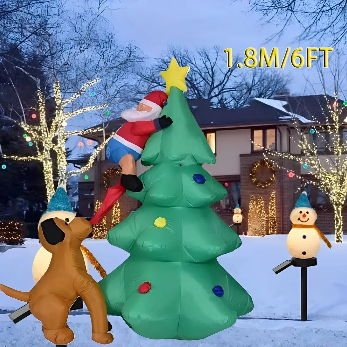 NNEOBA Christmas Inflatable Tree with LED Lights - 6ft – NNE Living