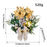 NNEOBA Christmas Jesus Wreath Golden Flower Garland Decoration
