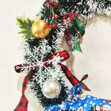 NNEOBA Christmas Long Legged Hanging Garland Wreath with Bowknot
