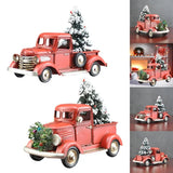 NNEOBA Wooden Farmhouse Christmas Truck Ornament with Christmas Tree