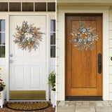 NNEOBA Christmas Pinecone Wreath with Greenery Garland