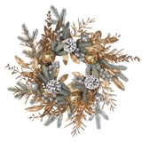 NNEOBA Christmas Pinecone Wreath with Greenery Garland