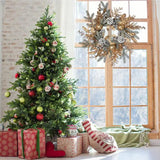 NNEOBA Christmas Pinecone Wreath with Greenery Garland