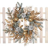 NNEOBA Christmas Pinecone Wreath with Greenery Garland