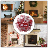 NNEOBA Christmas Pink Wreath with Red Ribbon for Front Door