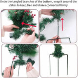 NNEOBA Christmas Planter Lighted Artificial Pine Trees with LED Lights