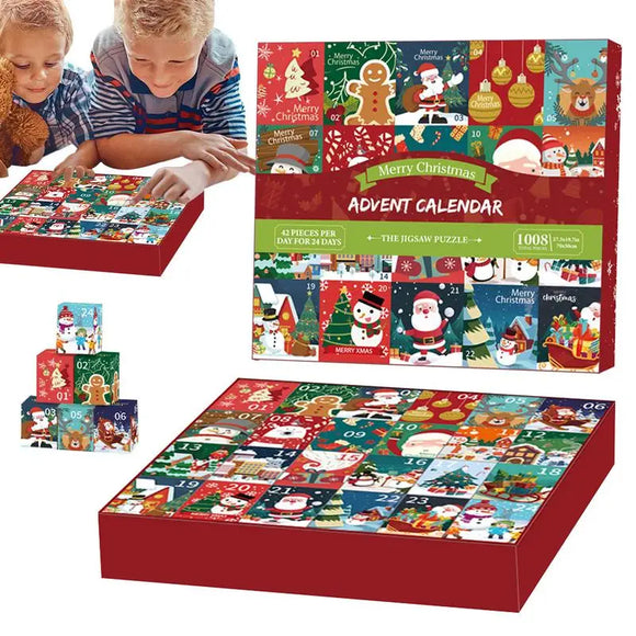 NNEOBA Christmas Puzzle Advent Calendar Jigsaw Puzzles for Adults and Kids