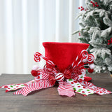 NNEOBA Christmas Tree Topper Hat with Bow Ribbon