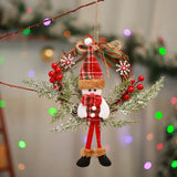 NNEOBA Christmas Wreath with Snowman Berry Garland