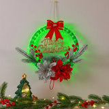 NNEOBA Christmas Wreath with LED Lights for Front Door