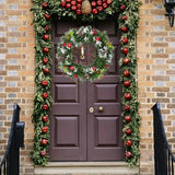 NNEOBA Christmas Wreath for Front Door Seasonal Decor